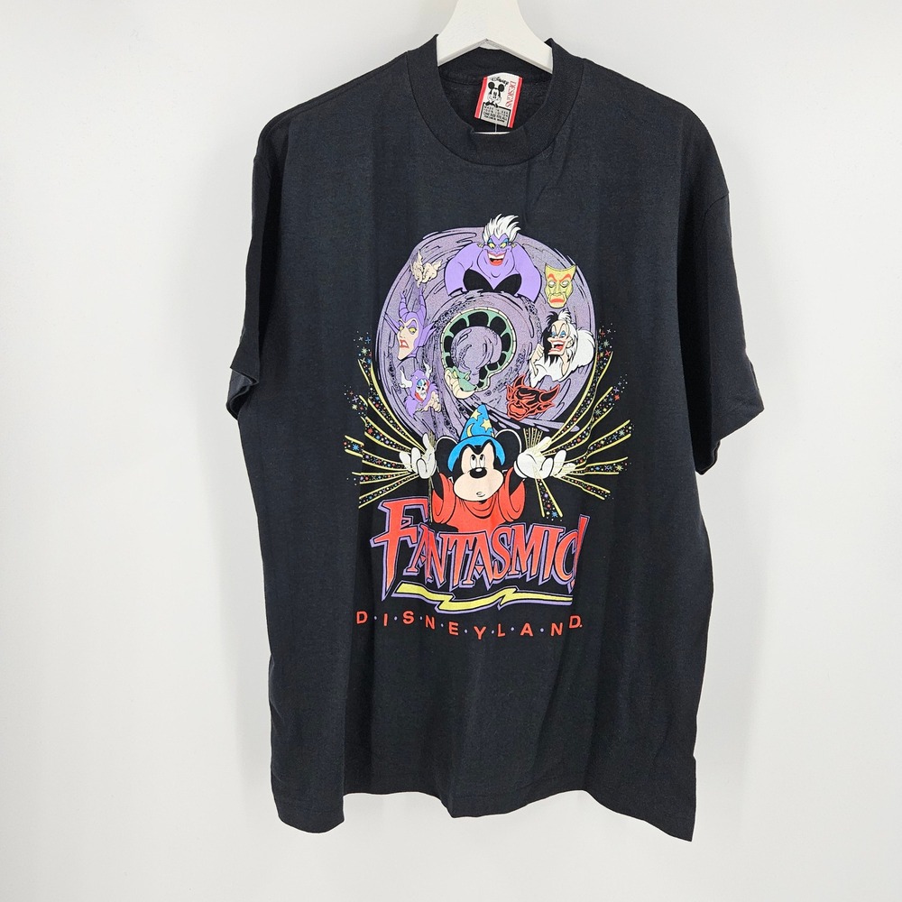 Vintage Disney Designs Fantasmic Disneyland Shirt Deadstock Villains 90s NWT OS